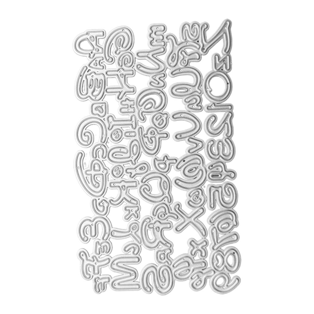 Number & Letter Die Cuts Letters Embossing Cutting Dies DIY Scrapbooking Stencil Template for Kids Birthday Card Making