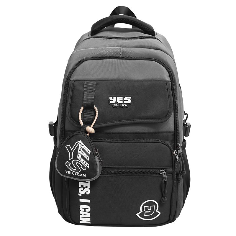 

Мужская дорожная сумка для компьютера для улицы Женский многофункциональный рюкзак Студенческий школьный рюкзак большой вместимости с кошельком для монет темно-серого