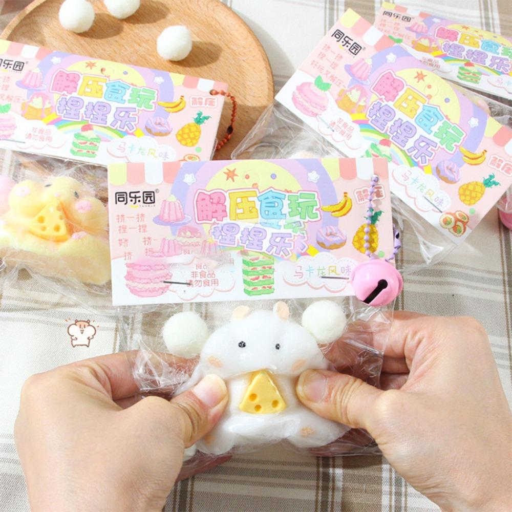 TPR Hamster Decompression Toys Flocking Stress Toy New Hamster Vent Toy  Adult