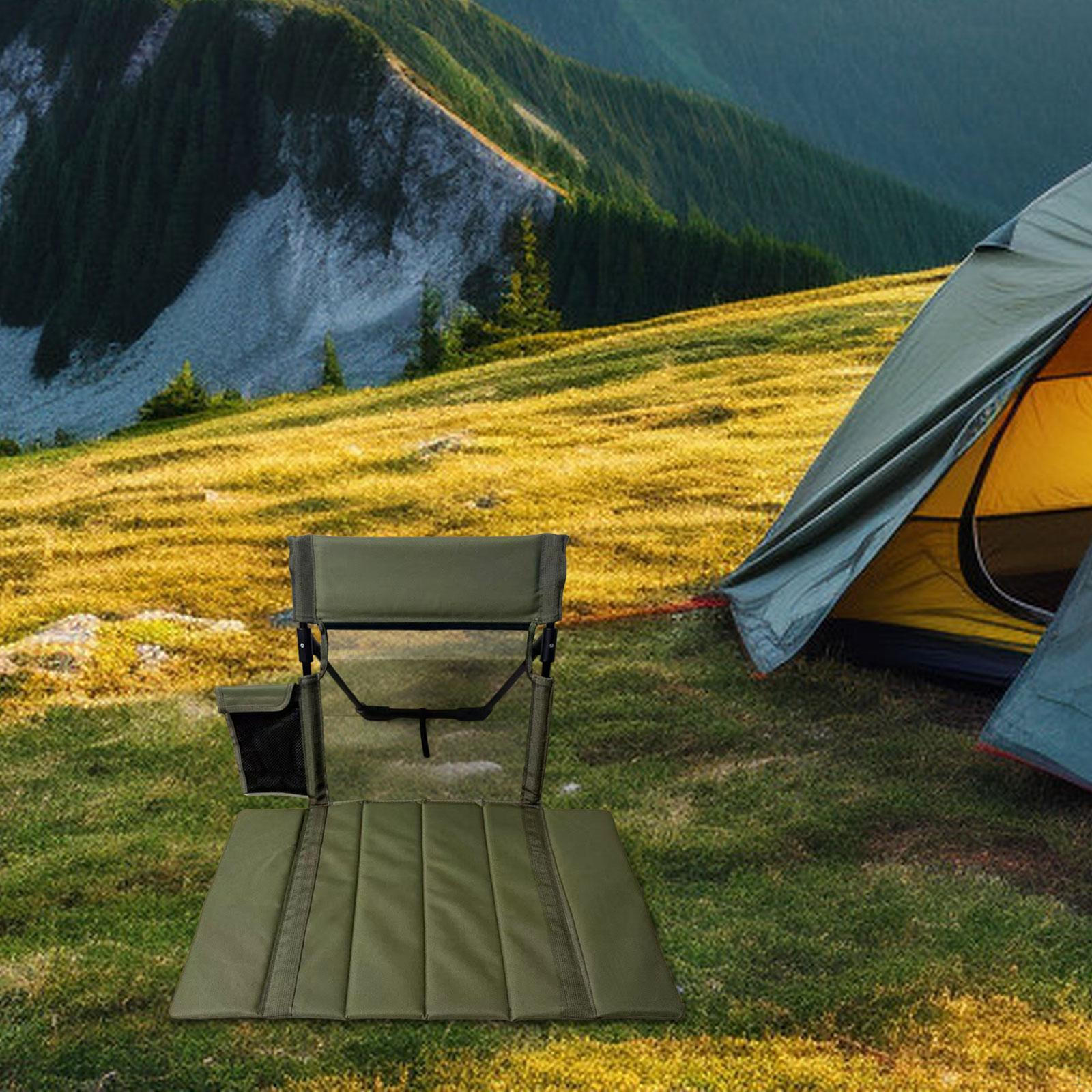 

Folding Beach Chair with Back Support ,Camping Backrest Green