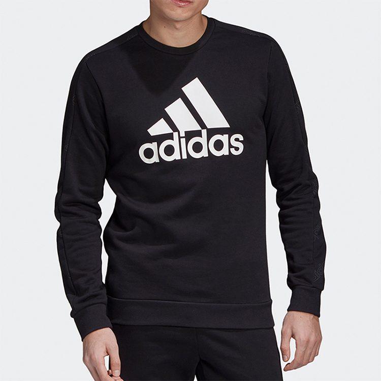 adidas Sweatshirts Men's Black Crew Neck Moderate Regular GJ6590