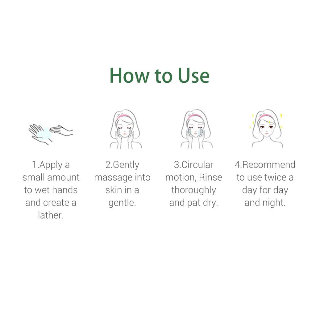 Natural Facial Cleansing Foam Oil Control Acne Cleanser