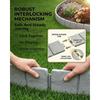 5/10 Stück Kunststoff Gartenmauer Zaun Rand Steinoptik Begrenzung, Nachahmung Stein Gartenzaun, Kunststoff Garten Steinoptik Rand Zaun,