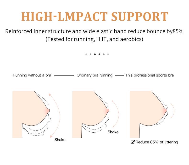 High-Elasticity Shockproof Sports Bra with Front Zipper, Plus Size, Anti-Sagging, Beautiful Back Design