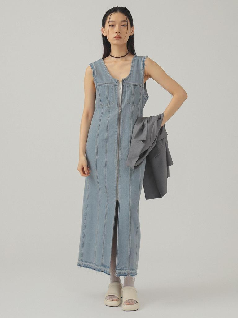 Ray Beams Women's Denim Zip Tight Dress, Blue 0