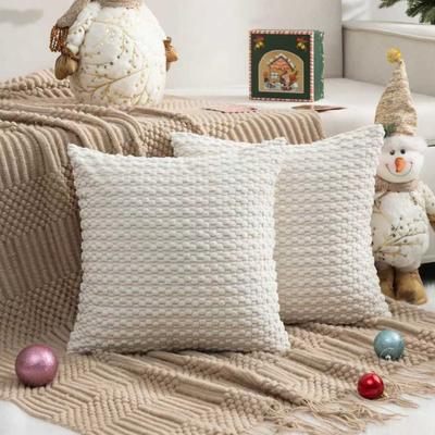 Pillow Cover for Living Room Sofa, Simple Modern Solid Color Cushion Cover Without Core, Double-sided Corduroy Bedside Pillow and Backrest