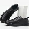 Black Thick Sole Soft Leather Shoes for Men High Quality Fashion Low Price Designer Footwear Offer Retro New In Man Casual Shoe