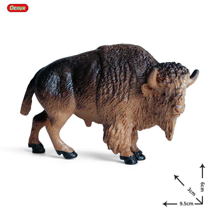 Oenux Zoo World Farm Animal Horse Cow Pig Sheep Goat Donkey Model Action Figures Lion Tiger PVC Educational Cute Kids Toy Gift