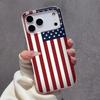 American Flag Pattern Phone Case For iPhone 17 Pro Max 16 15 Plus 14 13 12 11 Pro 16E 17Air XR XS Lychee Textur Soft Cover