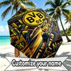 Custom Name Personalized Borussia Dortmund Bvb Print Umbrella, Auto Open Close, 8‑Rib Sturdy Frame, Commute Camping Hiking Use, Birthday Gift