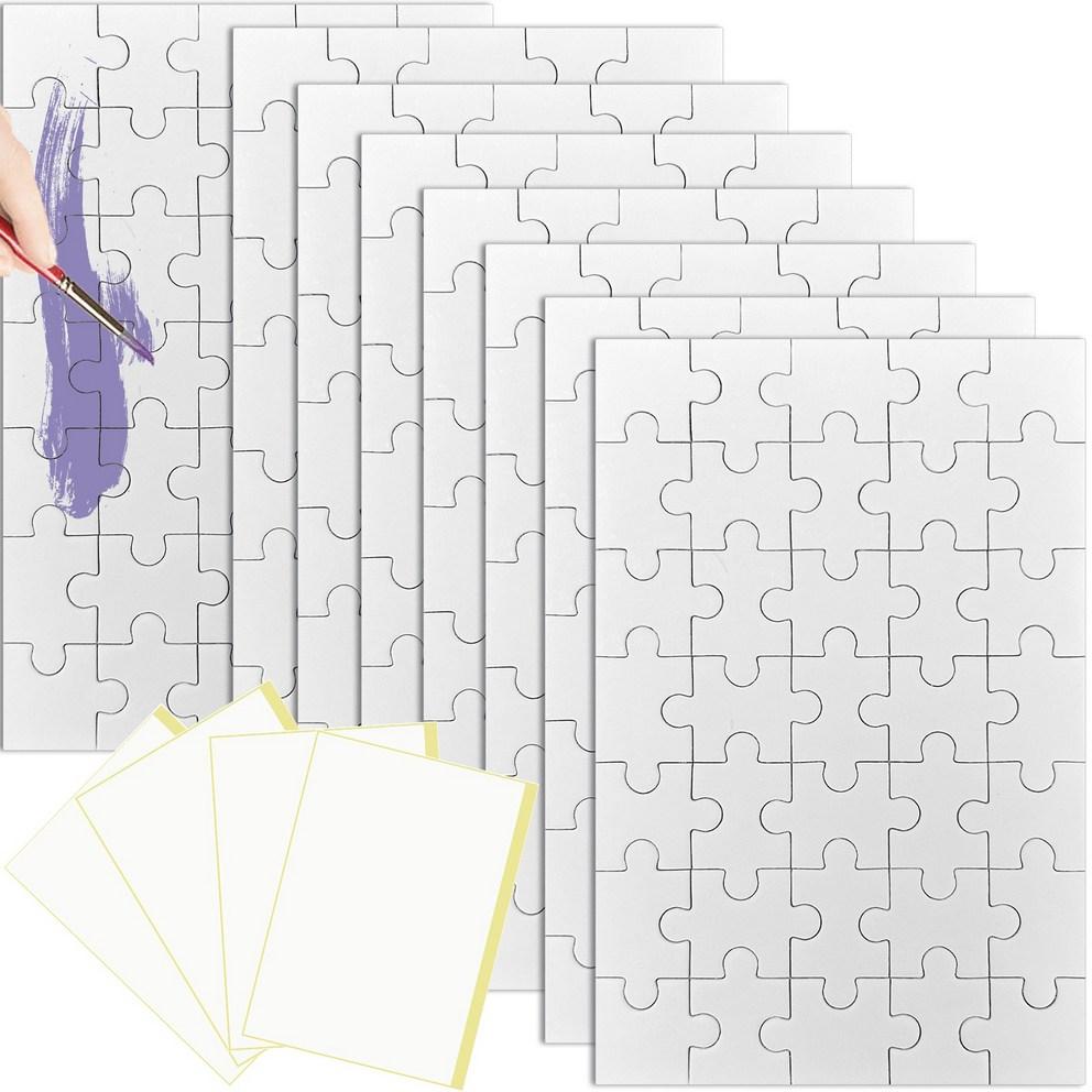 

Irenwarl DIY порожні пазли для дітей - Кастомні пазли, які легко розфарбовувати, для днів народження (8 штук 15x10 см та 4 штуки A4 21x29 см)