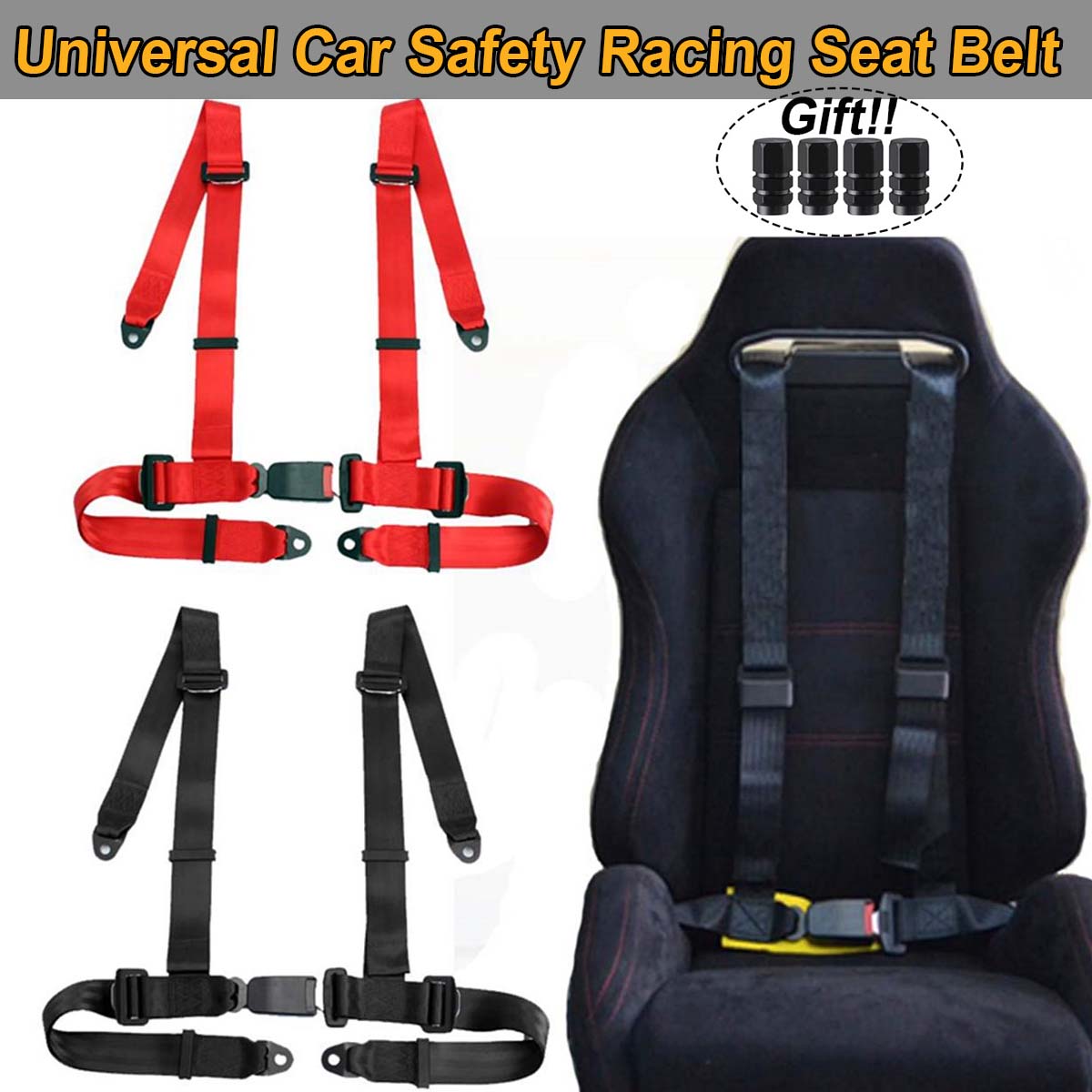 

Автомобильная безопасность Гоночный ремень безопасности Ремень безопасности Спортивный плечевой ремень Camlock ж / 3 4-точечная фиксация Крепление Быстросъемный нейлон