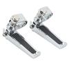 Pair Clevis Foot Pedals U Clamp Footrests Universal for Motorcycle Street Bike with 1in ‑ 1‑1 4in Highway Engine Crash