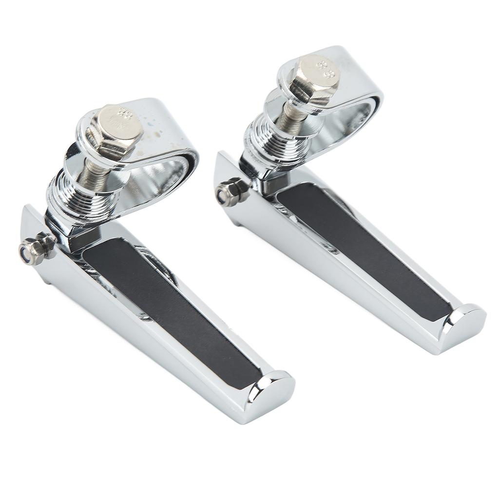 Pair Clevis Foot Pedals U Clamp Footrests Universal for Motorcycle Street Bike with 1in ‑ 1‑1 4in Highway Engine Crash