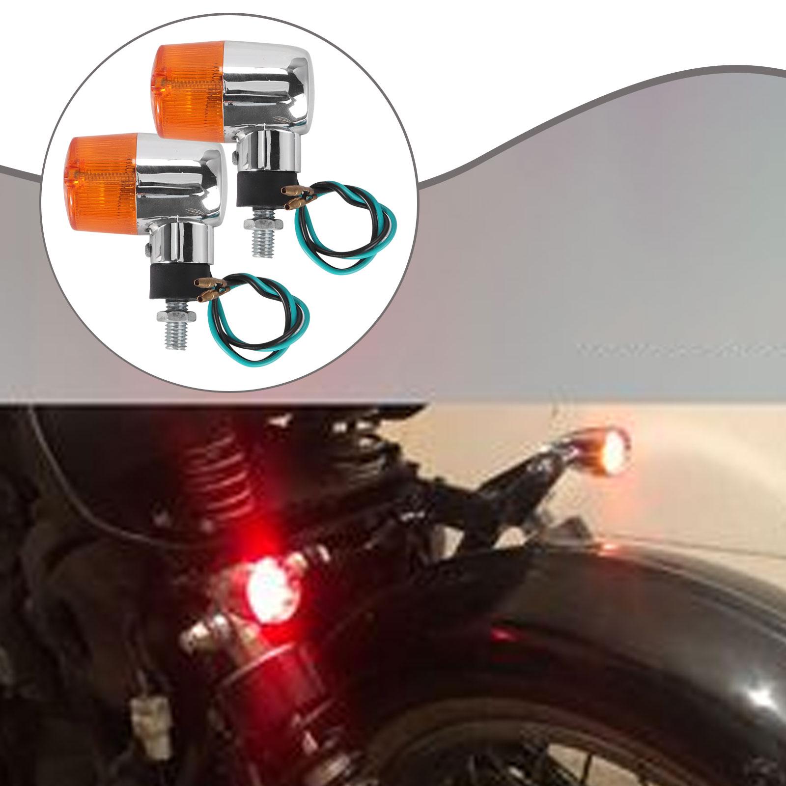 2Pcs Motorcycle LED Turn Signals Light Tail Lights DIY Modified Easy Installation Universal Waterproof Lamp Blinker for
