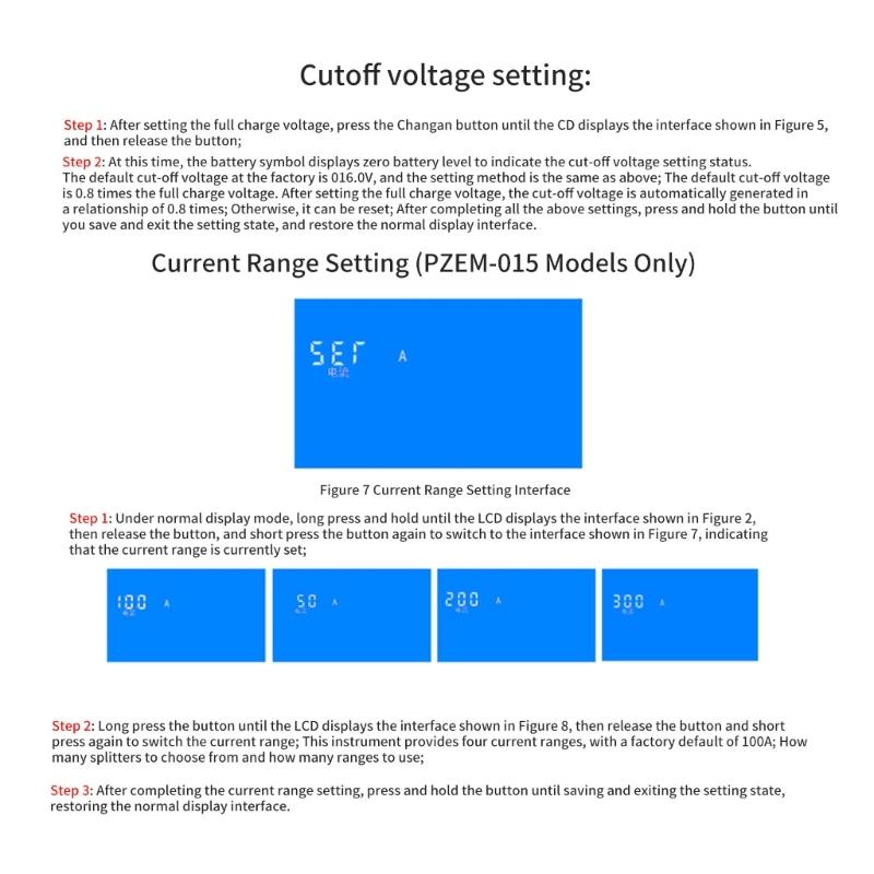 8-120V Batterietester Batterieleistungsdetektor Monitor Diagnosetester Stromverbrauchsanalysegerät LCD-Anzeige