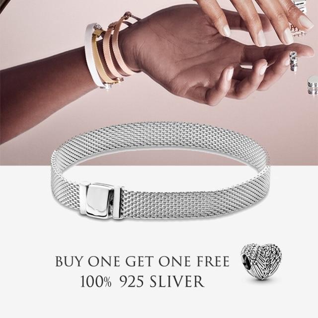 New S925 Sterling Silver Moments Crown O Clasp Snake Chain Bracelet Fit Original Sliver Charms For Women Diy Making Jewelry
