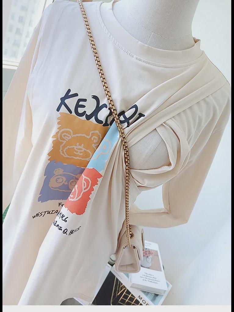 Maternity Nursing Long-Sleeve T-Shirt with Side Opening for Postpartum Breastfeeding - Casual Autumn Wear