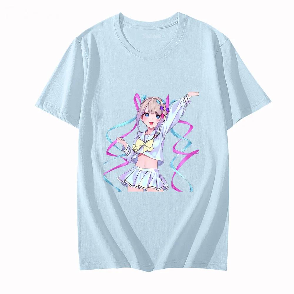 NEEDY GIRL OVERDOSE T-shirt 100% Cotton Tees Summer Loose Shirt Game Anime Clothes Kawaii Graphic T Shirts Cartoon Tshirts
