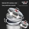 Maybale Titanium Gold Steel Multi-functional Cooking Pot