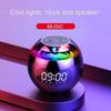 Multifunctional 5W Bass Bluetooth 5.0 Wireless Speaker with Clock Alarm Colorful LED Display FM Radio