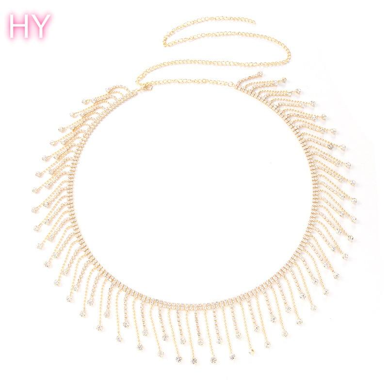 HY Bhinestone Body Chain the United States Nightclub Party Tassels Sexy Crystal Bikini Bra Body Chain Rhinestone Chest
