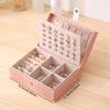Trendy PU Leather Jewelry Boxes Portable Travel Stud Earring Ring Necklace Bracelet Storage Box Jewellery Display Case Organizer