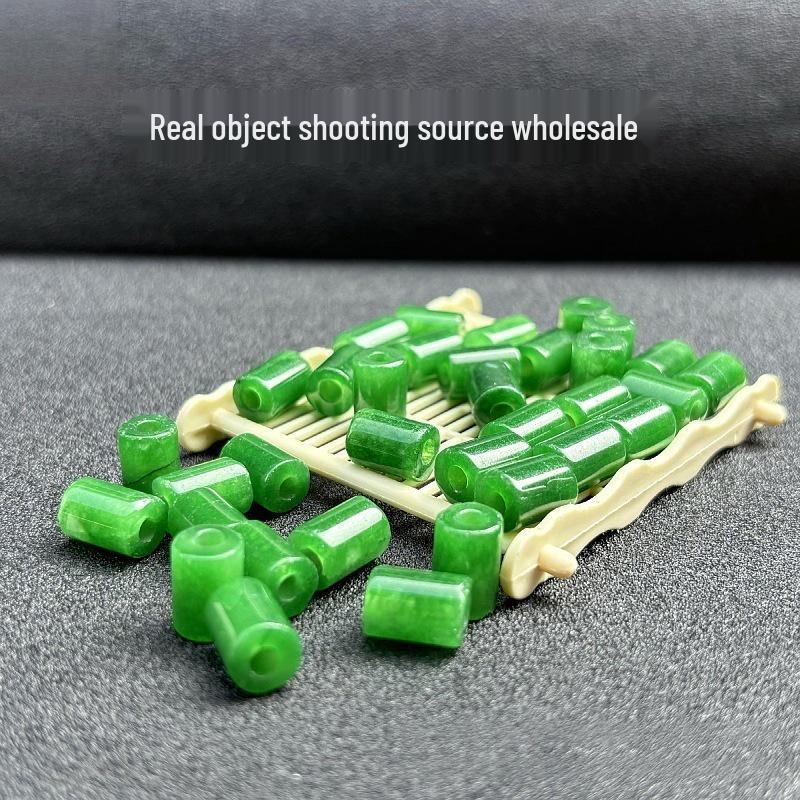 

Bashan High Ice Jade Barrel Beads with Floating Flowers for DIY Bracelets and Necklaces Approx. 8x11mm