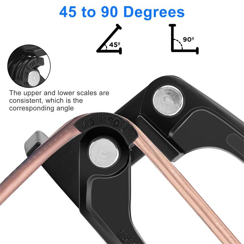 Kupferrohrbieger, Rohrbieger 1/8 Zoll, Kraftstoff-Bremsrohrbieger Handwerkzeug 1/8 Zoll 3/16 Zoll 1/4 Zoll, 3 in 1 Rohrbieger