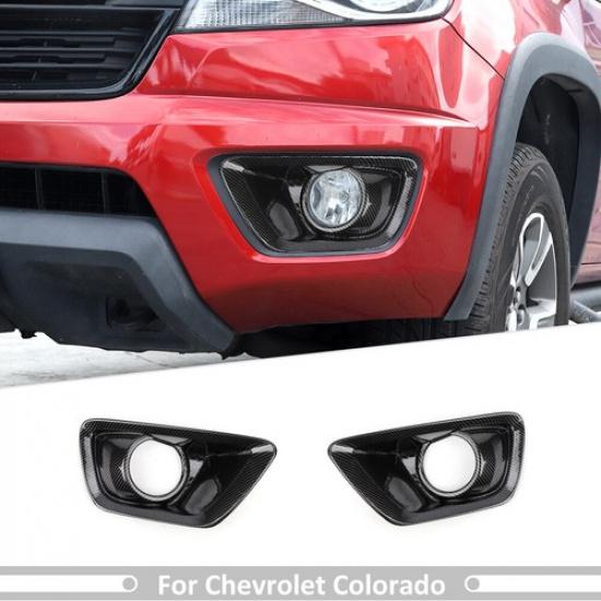 Front Fog Light Lamp ert Bezel Cover Trim Frame For 2014-2018 Chevy Colorado