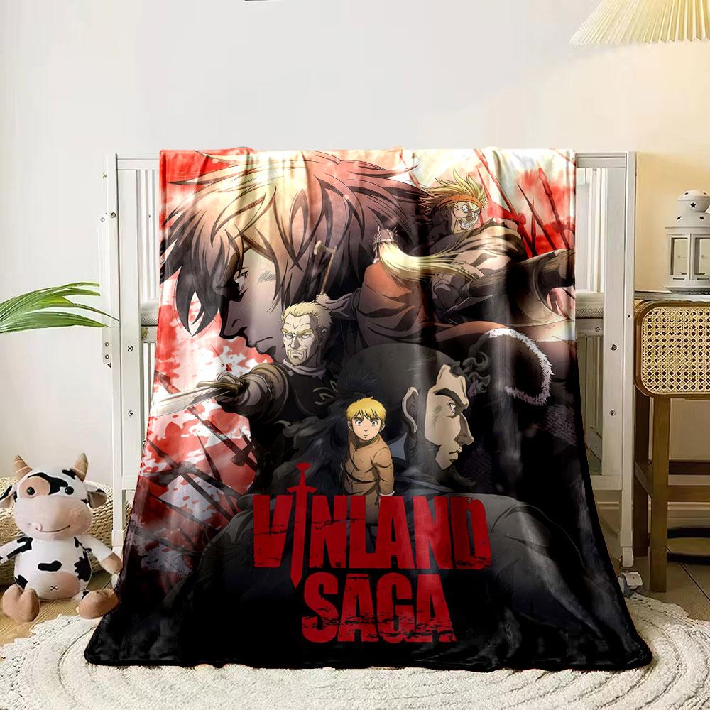 

Dynamic characters in an intense Viking battle setting with red accents. for all seasons blanket lunch break throw gift 80cm x 120cm