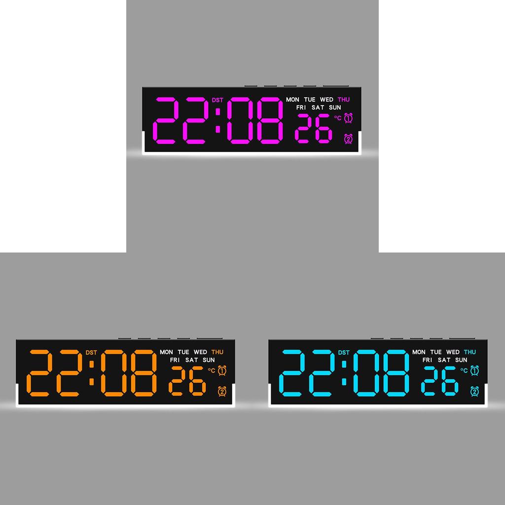 Modern Minimalist Led Alarm Clock With Temperature Display And Night Light For Bedroom Decor