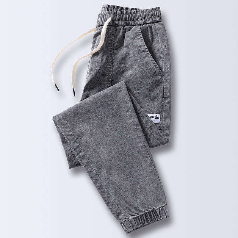 Herren Frühling und Herbst Locker Lässig Arbeitskleidung Jeans Jugend Übergröße Gutaussehende Haremshose