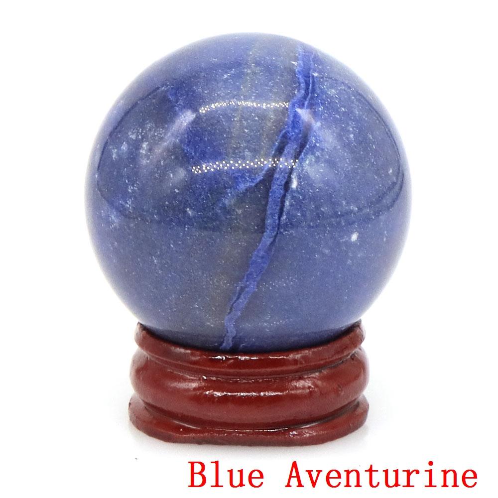 40mm Natursteine Amethyst Lapislazuli Reiki Heilkristalle Energie Chakra Massage Edelstein Kugel Heimdeko Handwerk Mit Ständer