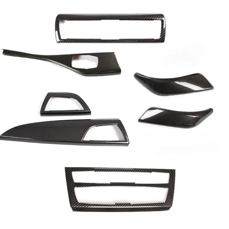 For BMW 1 2 Series F20 F21 F22 F23 116I 2012-18 ABS Carbon Fiber Car Multimedia Button Panel Trim Cover Interior Car Accessories