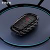 Abs Carbon Fiber Car Flip Key Case Cover For Toyota Sienna Rav4 Crown Hilux Fortuner Camry Land Cruiser Prado Venza Accessories