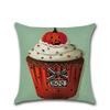 Kürbiskuchen Leinen Kissenbezug für Halloween Heimdekoration**