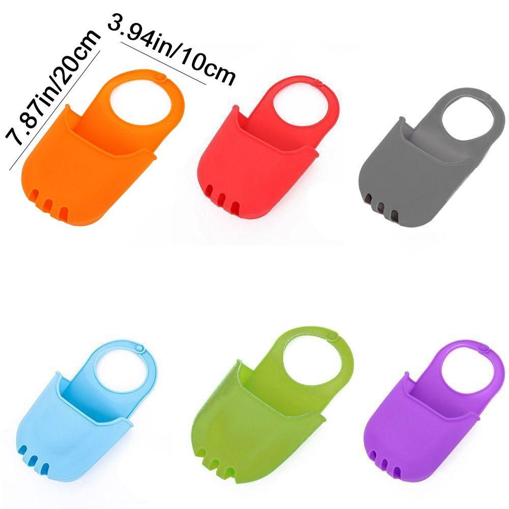 Silicone Sink Hanging Storage Bag Candy Colors Sink Drain Rack PVC Plastic Soap Dish  Home