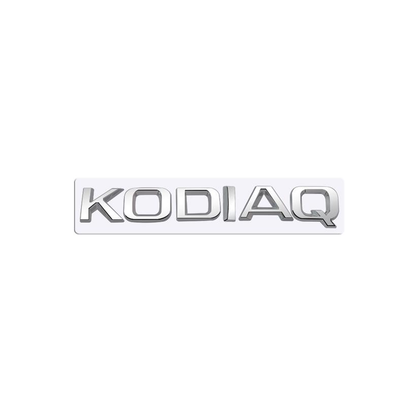 JBIW9 MetaL 3D Badge Logo Car Rear Trunk Body Sticker Letter Emblem For Skoda KODIAQ 4X4 Accessories Glossy Black Matte black