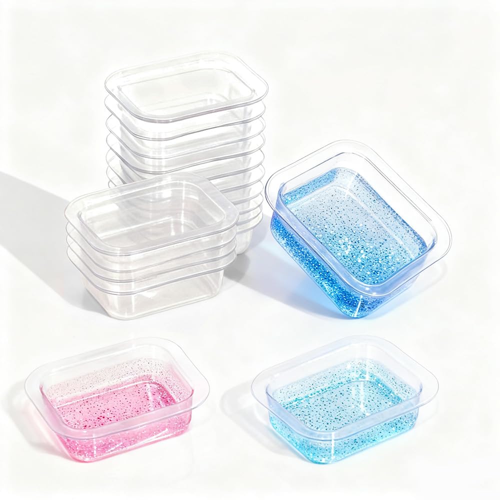 

Disposable Acrylic Inner Trays 100-Pack for Mini Cup Palettes, Resin Epoxy Craft Coloring Tools, Silicone Molds, 3.7x3x1cm