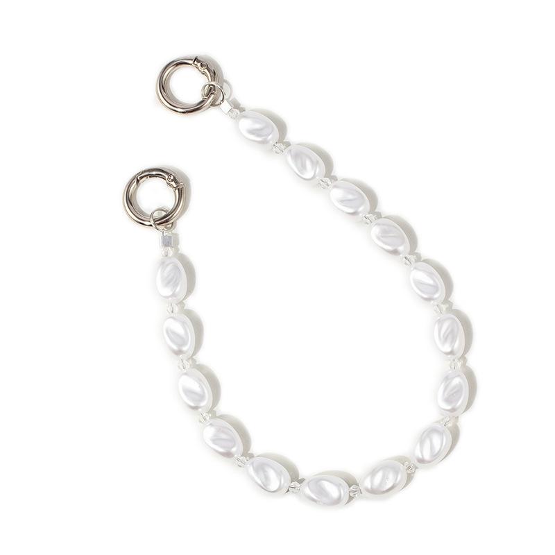 Internet Celebrity Bead Universal Mobile Phone Lanyard Ins Style New Anti Loss Short High-end Opposite Sex Wrist Strap Chain