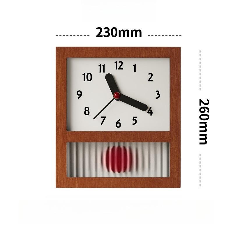 

Wooden Table Clocks Square Swing Desk Clock Living Room Creative Desktop Watch Modern Bedroom Nightstand Decorative Ornaments
