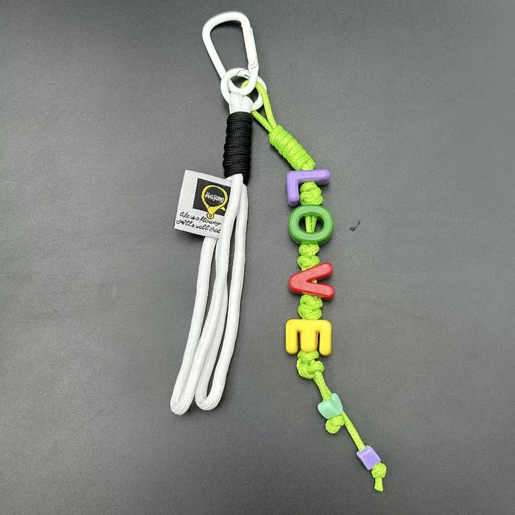 Dopamine Rope Pendant: Colorful Handmade Keychain & Phone Lanyard