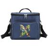 Lunch Bag Insulated Bags Cooler Box Thermal Organizer Handbag Shoulder Storage Lunchbag for Men and Women Golden Flower Printing