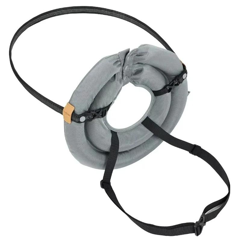 Blind Dog Collar Pet Safety Harness Adjustable Reflective Guiding Device Collar Anti Collision for Blind Dog and Cats Protection (GRAY,XS(old)) серый