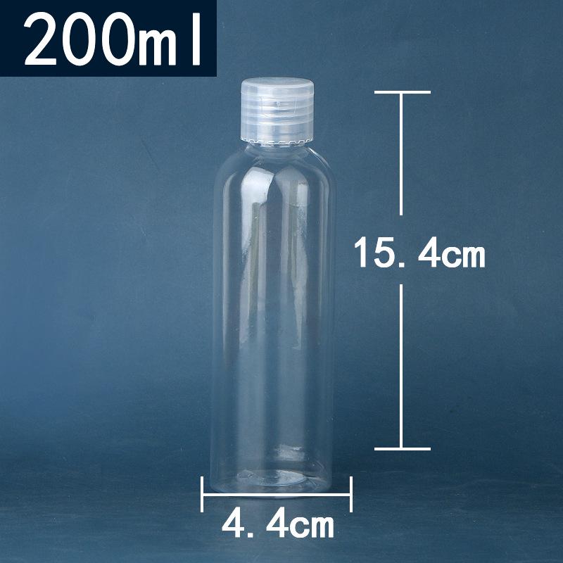 Transparent PET Plastic Flip-Top Bottle, 10/30/50/100 ml, Butterfly Cap for Lotion/Cosmetic Packaging.