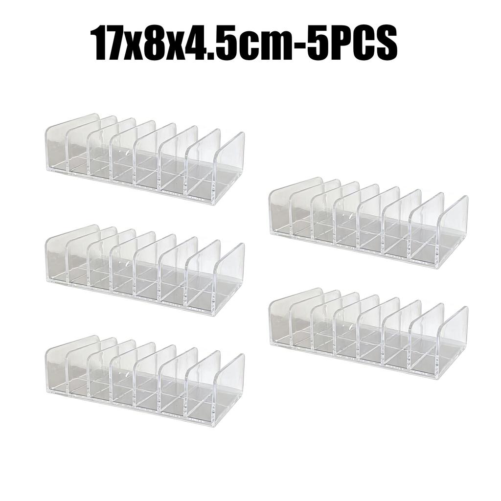 7-Slot Transparent Plastic Hand Cream Organizer Multi-Functional Makeup Holder for Home Office Bathroom Dressing Table Sorting