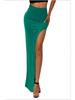 High Waist Sexy Multicolor Side Slit Bodycon Dress