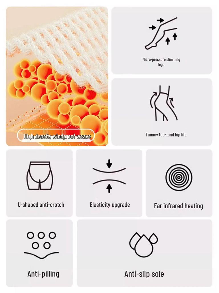 JIAZINI Damen Graue Mikro-Kompressions-Schlankheitsleggings - Fleecefutter, Rutschfest, Ideal für Frühling und Herbst/Winter.