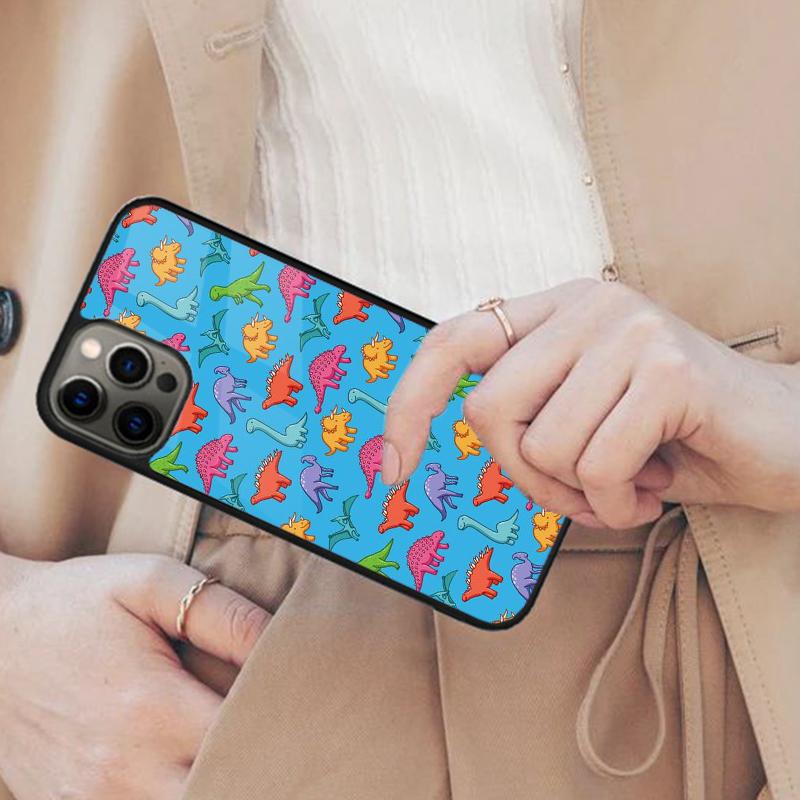 Dinosaur pattern Magnetic Phone Case For APPLE iPhone 17 Air 16 14 13 12 Pro Max 15 Plus Wireless Charge With MagSafe Cover